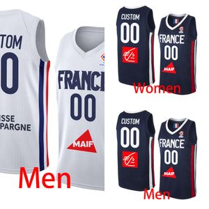 2023 Fiba Fransız Dünya Kupası Basketbol Forması 0 Elie Okobo 00 Sylvain Francisco 1 Frank Ntilikina 5 Nicolas Batum 7 Guerschon Yabusele 10 Evan Fournier