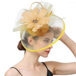 Headpieces Formal Dress Mesh Headwear Women Wedding Fascinator Tull Hat Bridal Fashion Headdress Veils Chapeau Cap Hair Clip Headband Hats