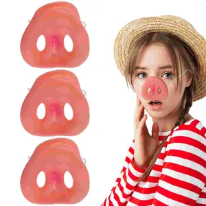 Set di corsa da 3 pezzi vestiti per bambini in vinile naso costume per maiale per bambini maschera nasale cosplay prop