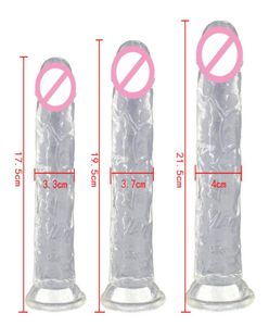 Femminile morbido gelatina dildo realistico grande pene Gspot massaggio cazzo ventosa masturbatore erotico anale vagina giocattoli adulti del sesso Y2011187980505