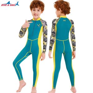 Costume da bagno per bambini OnePiece Rash Guard UPF 50+ Protezione solare UV per ragazzo/ragazza Costume da bagno completo per immersione Muta da bagno Skins Costume da bagno