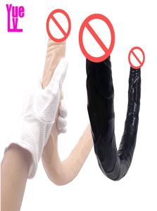 YUELV 2165 Inch Super Long Double Headed Dildo Adult Sex Toys Big Artificial Realistic Penis For Women Lesbian Adult Erotic Sex P3835112