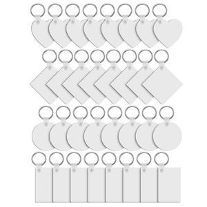 Schlüsselanhänger 36 Stück Sublimations-Rohling-Kits mit Wärmeübertragungs-Schlüsselanhänger MDF DIY1524