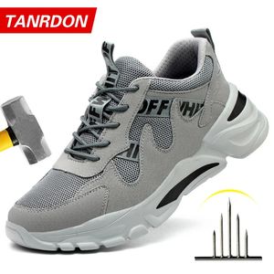 Work Safety Shoes Men Safety Boots Anti-smash Anti-stab Work Shoes Sneakers Steel Toe Shoes Male Work Boot Indestructible 240228