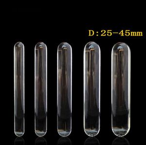 230mm long transparent glass dildo huge big penis double dildo anal plug adult sex toys for woman lesbian large dildos butt plug Y5368658