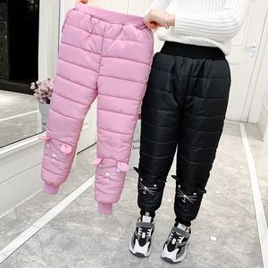 Inverno Bambini Piumini in cotone Abbigliamento Ragazzi Pantaloni Ragazze Leggings Bambini Pantaloni caldi in piumino Pantaloni da neve impermeabili antivento per bambini 240223