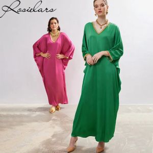 Klänning 2023 Plus Size Dubai Muslim Fashion Abayas for Women Dress Robe Sunday Clothes Islamic Modest Clothing Prayer Turkish Dresses