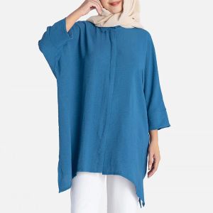 Tops primavera verão blusa feminina moda irregular plus size camisas longas árabe turquia túnicas mulher muçulmana roupas vestido islâmico