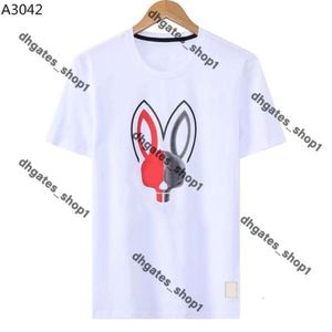 Camicia di design Coniglio Stampa Polo Camicia Casual Psicologico Coniglietto Pyscho Bunny Physco Bunny T Shirt Moda T-shirt in cotone Manica corta Physcho Bunny Camicie 681