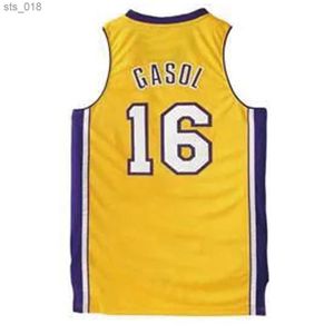 Jerseys de basquete Clássicos Retro Malha Hardwoods Pau Gasol Jersey XS-4XL 2009-10 Versão Homens Mulheres YouthH243599