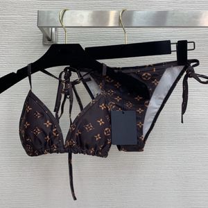 Mulheres roupa de banho moda carta impressão biquíni curto conjunto tangas moda sutiã praia festa sexy bandagem maiô swim wear