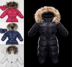 Teenmiro Baby Snowsuit Winter Jumpsuit 신생아 눈 입을 옷을 입고 모피 재킷 키즈 소녀 코트 소년 파카 OV1138285를위한 유아용 장난 꾸러기