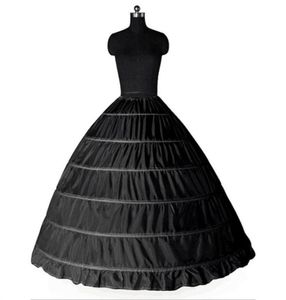 Helt nya Big Petticoats White Black Ball -klänning Underskirt för bröllop Formell klänning plus 6 Hoops Crinoline Wedding Accessories151795776579