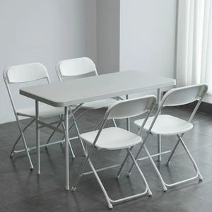 Plastic Folding Chair White 45*45*80cm Comfortable Event Chair-Lightweight Folding Chair