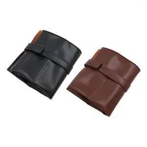 Watch Boxes PU Leather Roll Universal Holds 6 Wristwatches Jewelry Slots Portable Business Packaging Travel Case