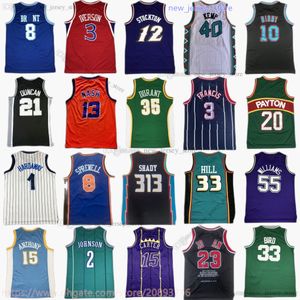 Classic Retro Shady 313 Eminem Jersey Basket Scottie Pippen Dwyane Wade Shareef Abdur-Rahim Bill James Russell Yao Isiah Ming Thomas Tyrone Muggsy Bogue Bryant