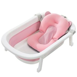 Baby Shower Bath Tub Pad NonSlip Bathtub Seat Support Mat Newborn Safety Security Bath Cushion Foldable Soft Pillow217k2460506