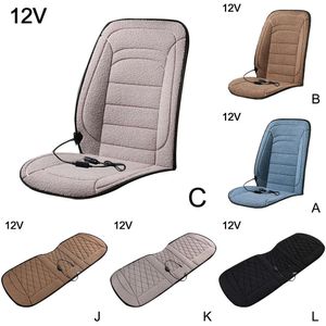 Novas capas universais de automóveis 12v/24v acessórios de assento aquecido capa interior almofada dianteira de pelúcia macio traseiro c l7g5