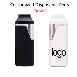 USA stock 1ml verfügbarer Vape Stift leer wiederaufladbare elektronische Vape Vape Starter Kits E Zigaretten 280 mAh Batterie für dicke Öldampfer Keramikspulen Customized Logo