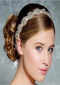 Vintage Wedding Bridal Crystal Rhinestone Pearls Hair Accessories Flowers Pieces Pins Headband Beaded Princess Tiara Jewelry Suppl8822729