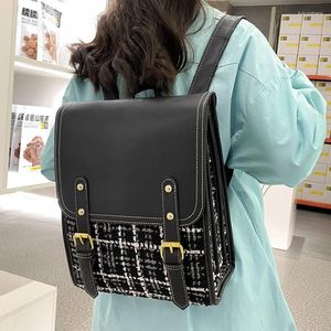 Sacos escolares coreano moda mulheres mochila de couro 2024 estilo universitário grande capacidade feminina bolsa de laptop de luxo