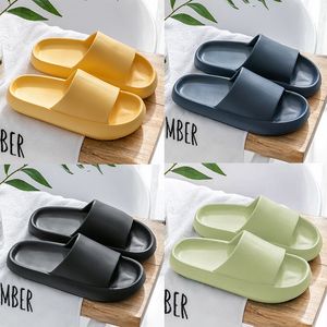 Slippers for men women Solid color hots low softs black white Ivory Multi walking mens womens shoes trainers GAI