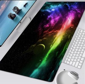 Antiscivolo Space Galaxy mouse pad lock edge tappetini per mouse tappetino per mouse da gioco tastiera mouse pad tappetini per mouse per laptop scrivania moda mat7678747