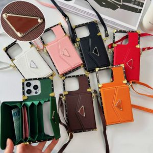 Handyhülle Designer für iPhone 15 Pro Max Hüllen Kartenhalter Apple iPhone 14 13 12 11 Pro Max XS Max 15 Plus Samsung Galaxy S24 Ultra S23 Plus S22 Wallet Crossbody Strap Case