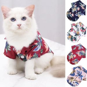 Dog Apparel Hawaiian Beach For Small Large Summer Chihuahua T-Shirt Cat Clothes Shirts Pet Products Vest