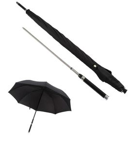패션 블랙 롱 손잡이 우산 남성 자동 바람 방전 우산 비즈니스 검 전사 자체 방어 창조적 인 화창하고 비가 오는 9013253