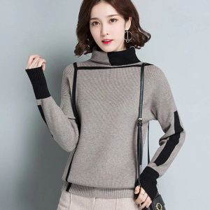 Cardigans Women Turtleneck Swater Galzi a maniche lunghe Maglieria Inverno Autunno Casual Autunno Pullover Female Elastico Magioni a maglia di alta qualità