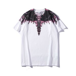 Tasarımcı Erkek Tişört ve Kadınlar En İyi Moda Markası MB Kısa Kollu Marcelo Klasik Phantom Kanat T-Shirt Renkli Tüy Lightning Blade Çift Yarım Kollu T 499Q