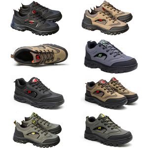 Men's Mountaineering Shoes New Four Seasons Outdoor Labor Protection Large Size Men's Shoes Breathable Sports Shoes Running Shoes Fashion Canvas shoes GREY