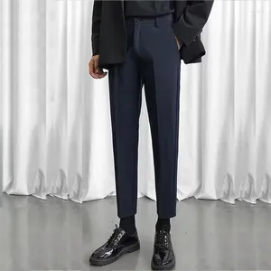Erkek Suits Özelleştirilmiş yüksek kaliteli bahar ve yaz takım elbise iş ofisi elastik klasik 9 noktalı resmi