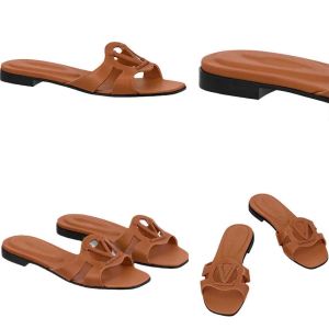 2024 marca designer verão senhoras sandálias l bezerro impressão flattie sapato tamanho 35-42 com caixa e saco de compras 10a