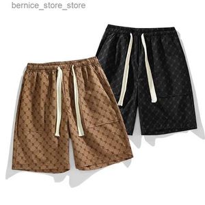 Mäns shorts 2023 Spring Mens Shorts Korean Fashion Black B Shorts Harajuku High Street Mens Clothing Mens Casual Shorts At Home 2023 Q240305