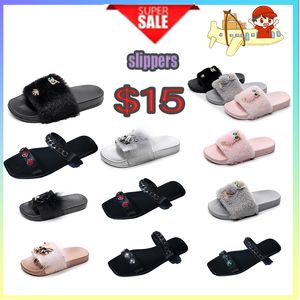 Designer Casual Anti-Kollisions-Stirnband Slides Hausschuhe Männer Frau verschleißfeste Anti-Leder-weiche Sandalen Flache Sommer-Strand-Slipper Größe 36-41