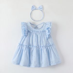 Kinder Baby Mädchen Kleid Sommer blaue Kleidung Kleinkinder Kleidung BABY Kinder Mädchen lila rosa Sommerkleid 030y#