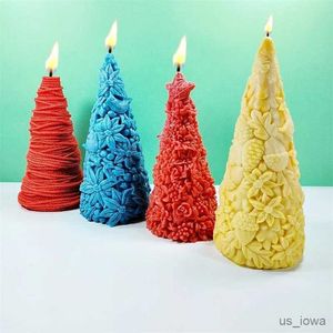 Candles 11-25cm Large plant Christmas tree shaped candle silicone mold Flower succulent plant wool Christmas tree candle silicone mold