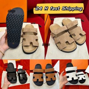 Designer Slippers Beach Classic Flat Sandals Luxury Summer Lady Leather Flip Flops Top Quality Men Women Slides Size 35-44