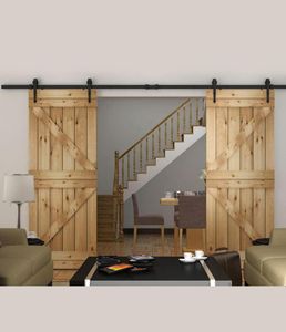 Rustic Steel Black Arrow Stylish Antique Double Wooden Sliding Barn Door Hardware Interior American Sliding Barn Door Track Kit4746815