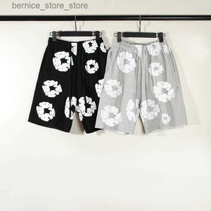 Men's Shorts Kapok foam summer shorts Hfor men and women Harajuku Drawstring casual wool five point sweatpants Hip hop loose Y2k shorts Q240305