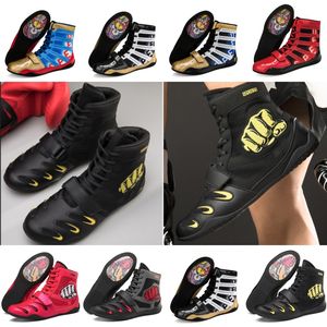 Kleiderschuhe Menwomenchild Boxschuhe Gummi -Außensohle atmungsaktive Wrestling -Schuh -Wrestling -Kostüm Gai