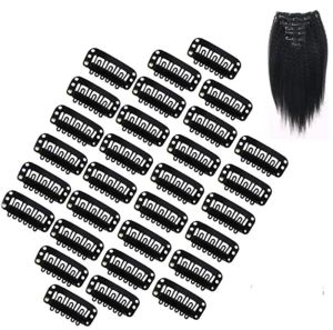 Clip per estensione dei capelli da 1,3 pollici Accessori per la testa fai da te estensioni dei capelli per parrucca clip 6 denti 3,2 cm nero beige scuro marrone chiaro nave libera 1000 pezzi LL