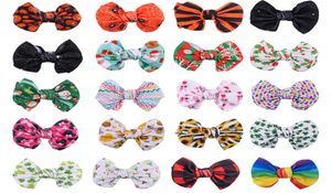 Boże Narodzenie Halloween Baby Girlpins Sieci Słodka ins Drukuj Bowknot Hair Clip Leopard Bow Bowriclips Plaid Barrette DIY Hair Accessories9260235