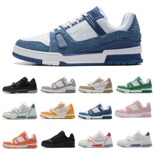 2024 Designer Sneaker Virgil Trainer Scarpe da corsa Pelle di vitello Pelle Abloh Bianco Verde Rosso Blu Lettera sovrapposizioni Piattaforma Moda Sneakers basse Taglia 36-45