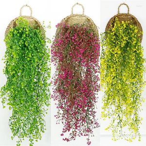 Decorative Flowers Artificial Plants Vines Admiralty Willow Wall Hanging Plant Fake Flower Home Wedding Party Balcony Decoration Green Leaf