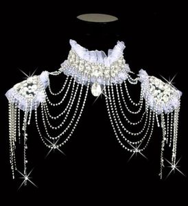 Модное ожерелье с водной кисточкой, свадебная цепочка на плечо, свадебные аксессуары, сплав, кристалл, стразы, свадебные украшения 2017, Trendy3820652
