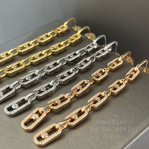 デザイナーイヤリングのイヤリングフォーウーマンダイヤモンドゴールドメッキ18K 925シルバー公式複製ヨーロッパサイズのブラン​​ドデザイナープレミアムギフトボックス003