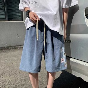 Herren-Shorts, Y2K-Mode, Krawattenstange, Herren-Shorts, lockere knielange dünne Cargo-Shorts, Tanz-Punk-Fahrrad-Herren-Shorts, faule karierte Straßenkleidung, Q240305